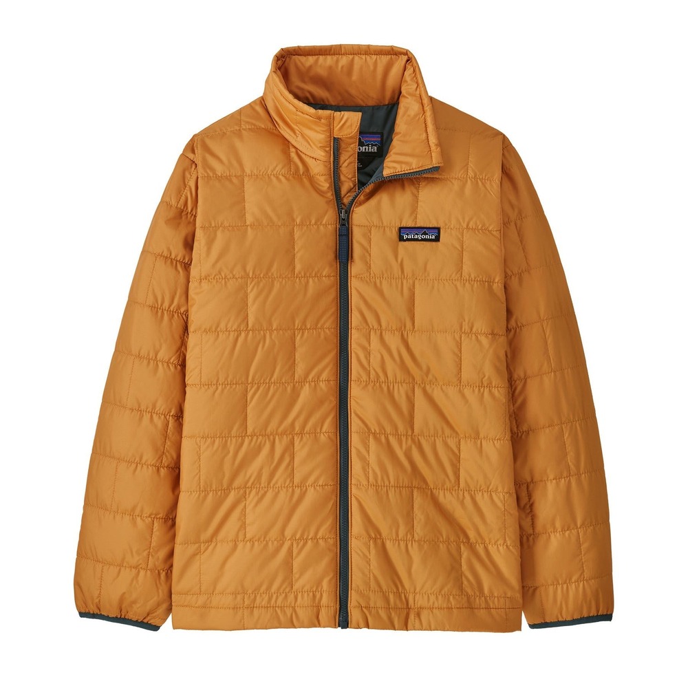Patagonia Kids Nano Puff Brick Quilted Insulated Jacket Orange Yellow Large L